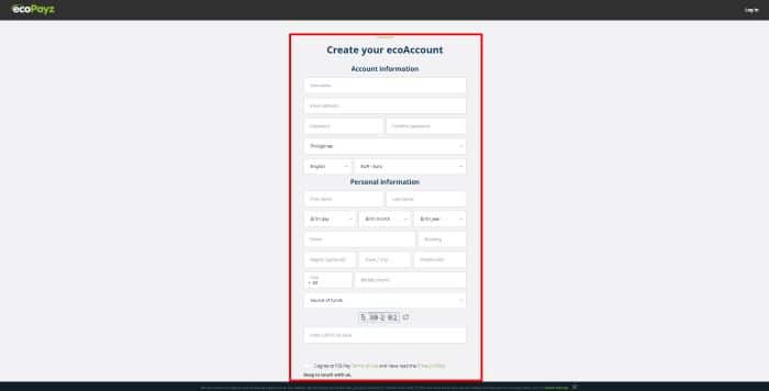 วิธีสร้างบัญชี eco Perz + eco Perz